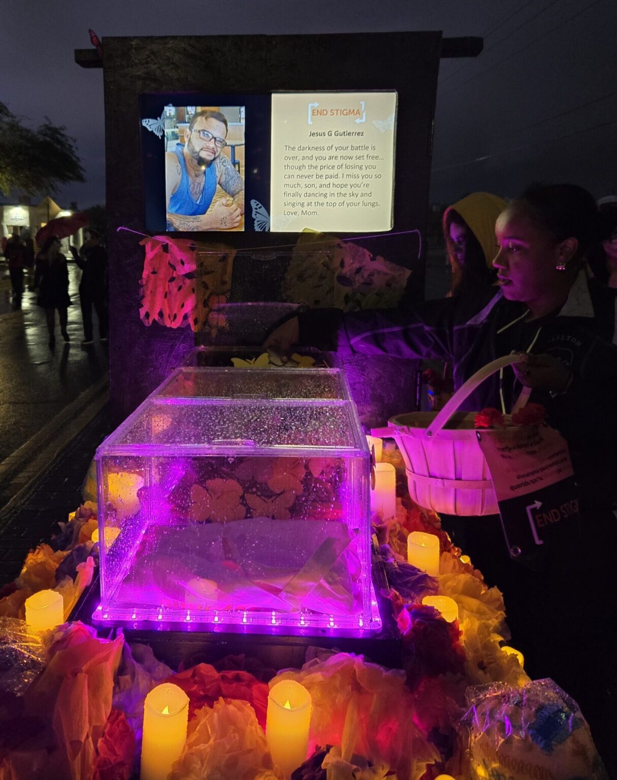 The float at the All Souls Procession.